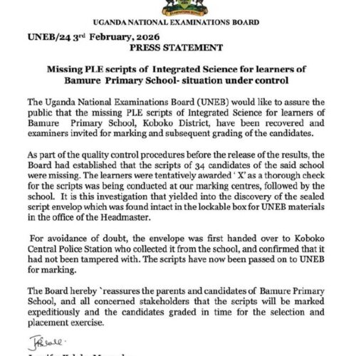 Ekitongole ekivunaanyizibwa ku bigezo mu Ggwanga ekya Uganda…