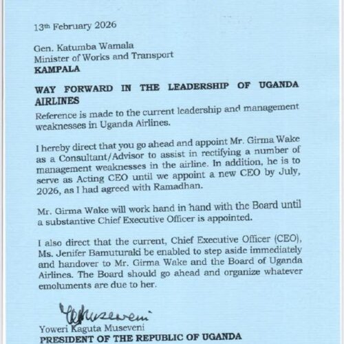 Pulezidenti Yoweri Kaguta Museveni alonze Girma Wake okugira…