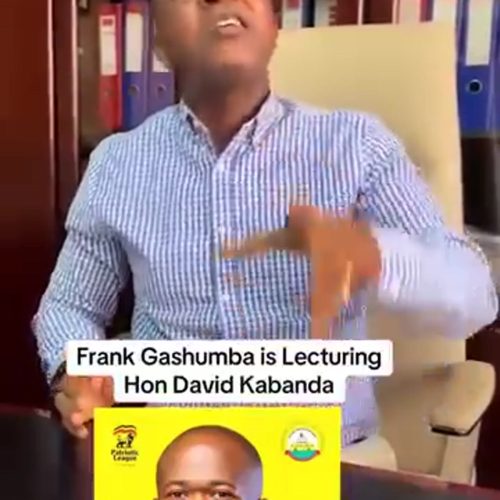 Omukulu Frank M. Gashumba talina bigambo biwoomu eri Omubaka wa Kasambya Daudi Kabanda Munnakibiina ki National Resistance Movement