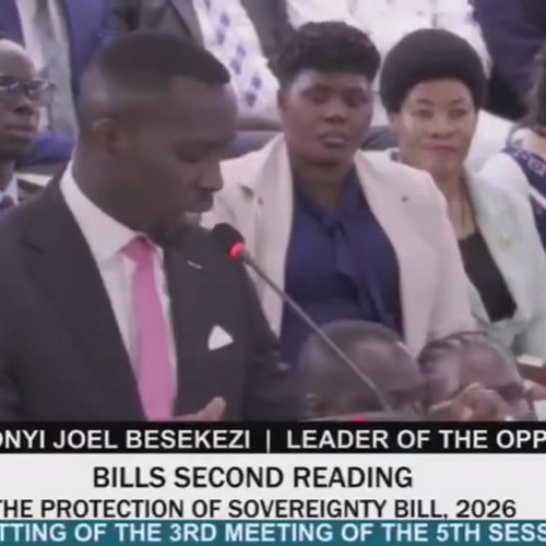 LOP Hon. Joel Ssenyonyi Nakawa West abuuzizza Sipiika oba nga agenda kugenda mu Maaso okukubaganya ebirowoozo ku bbago lya Protection of