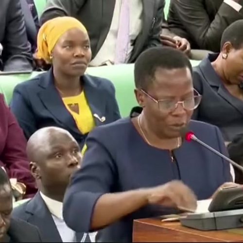 Hon. Betty Nambooze Bakireke Munnakibiina ki National Unity Platform bweyabadde ayozayoza Rt. Hon.