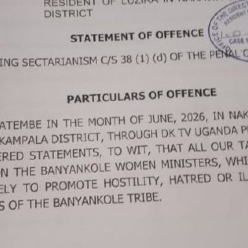 Munnabyabufuzi Miria Matembe 73, aguddwaka omusango gwokwawulayawula mu mawanga ngayita ku mutimbagano bweyagamba nti omusolo gwonna gwonoonebwa ku